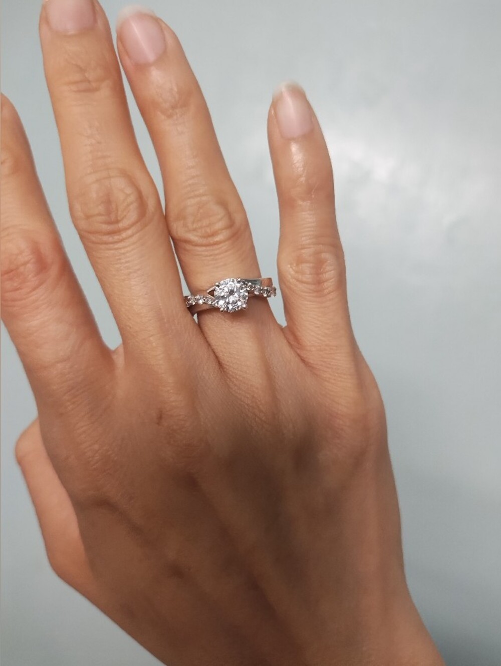 1ct Natural diamond Engagement ring
